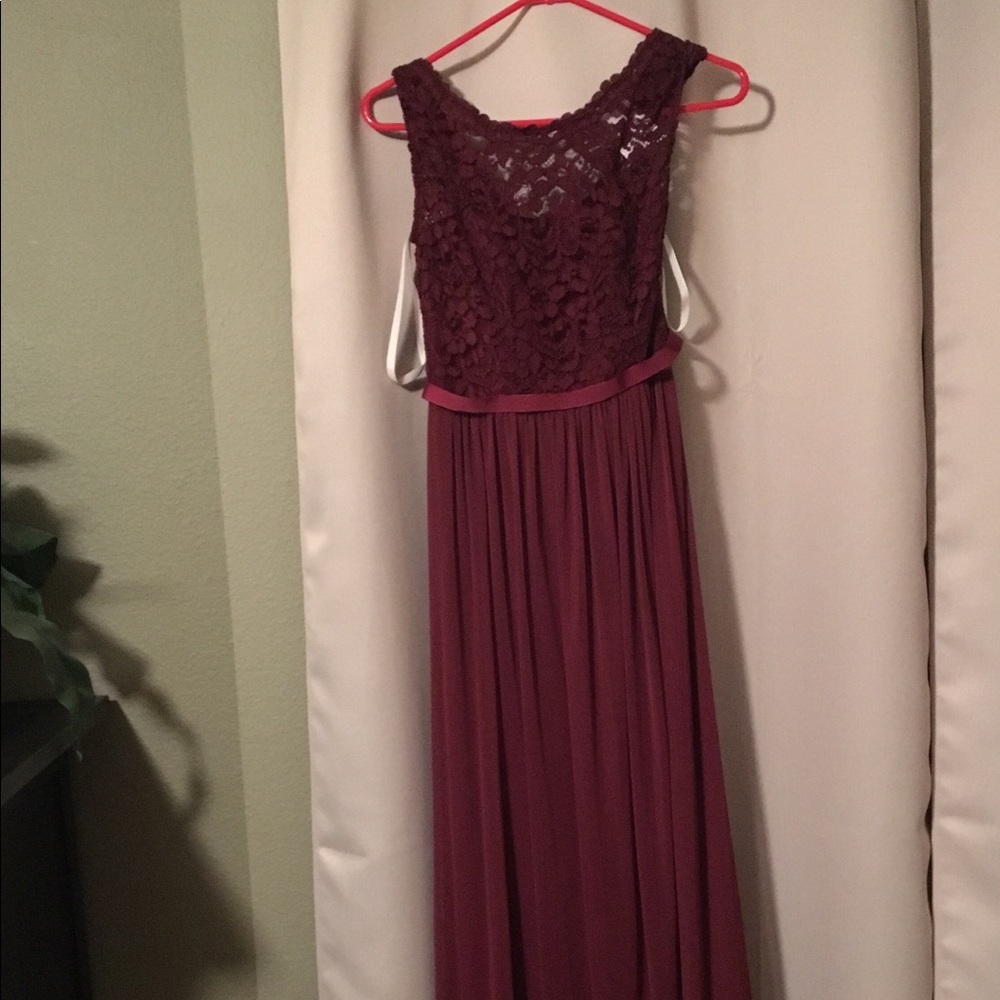 David’s bridal: Dress with Lace Bodice. Size 4
